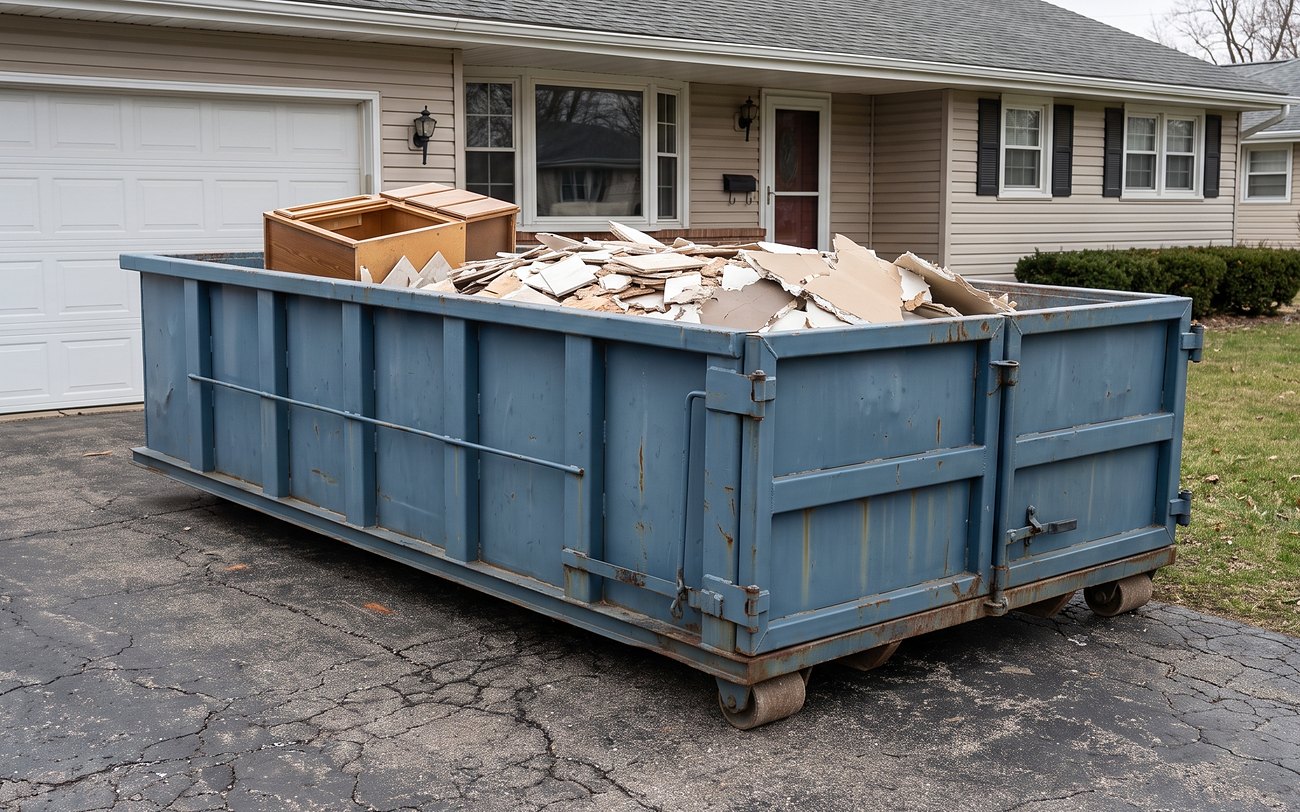10-yard roll-off bin